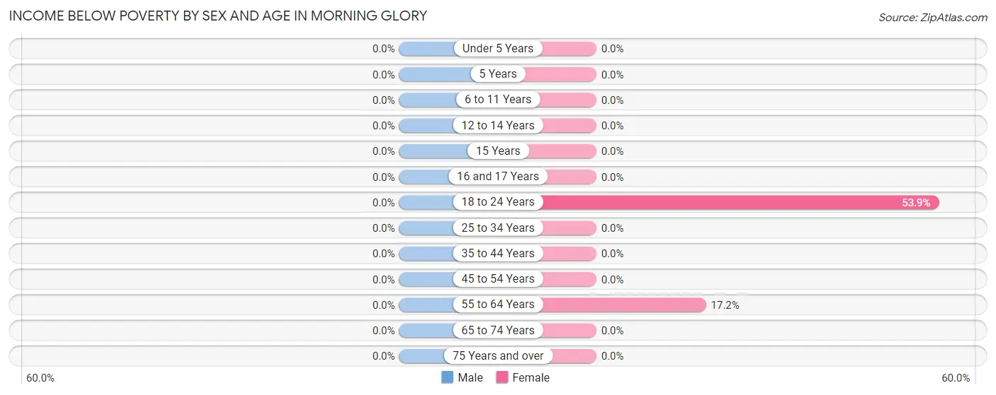Income Below Poverty by Sex and Age in Morning Glory
