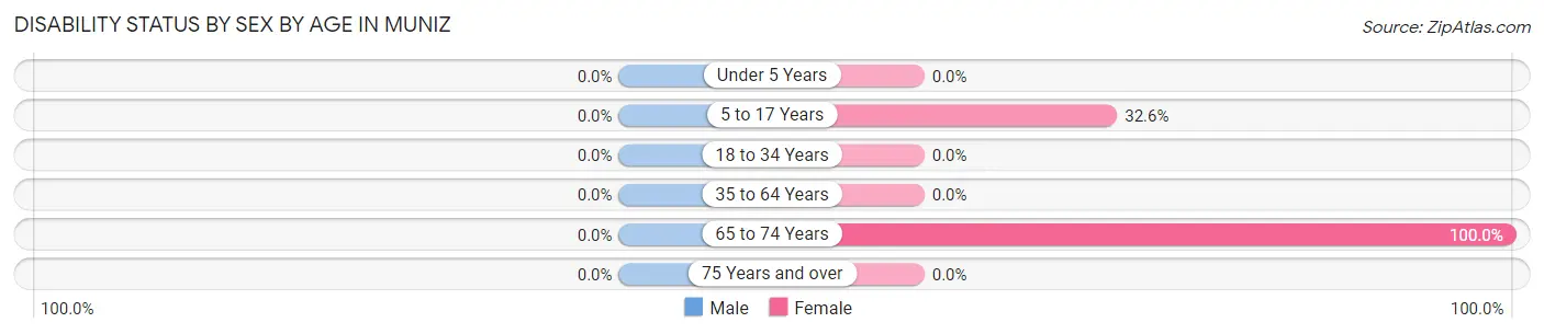 Disability Status by Sex by Age in Muniz