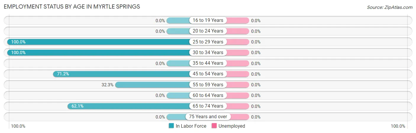 Employment Status by Age in Myrtle Springs