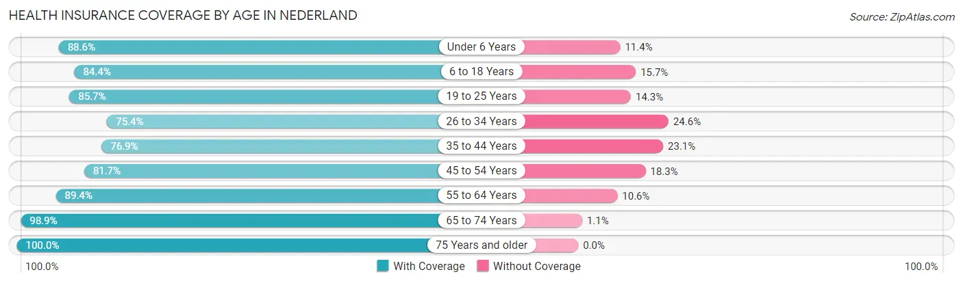Health Insurance Coverage by Age in Nederland