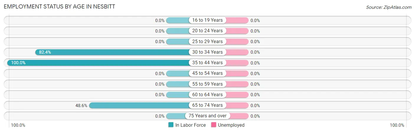 Employment Status by Age in Nesbitt