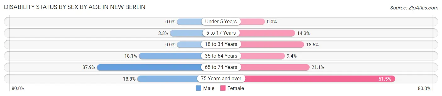 Disability Status by Sex by Age in New Berlin