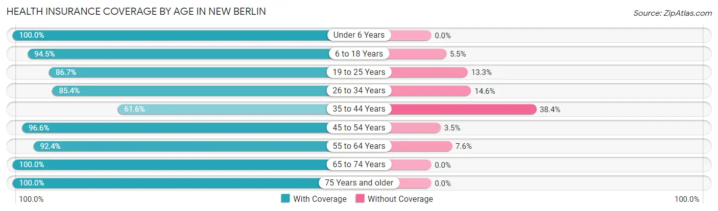 Health Insurance Coverage by Age in New Berlin