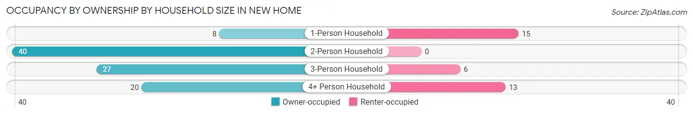 Occupancy by Ownership by Household Size in New Home