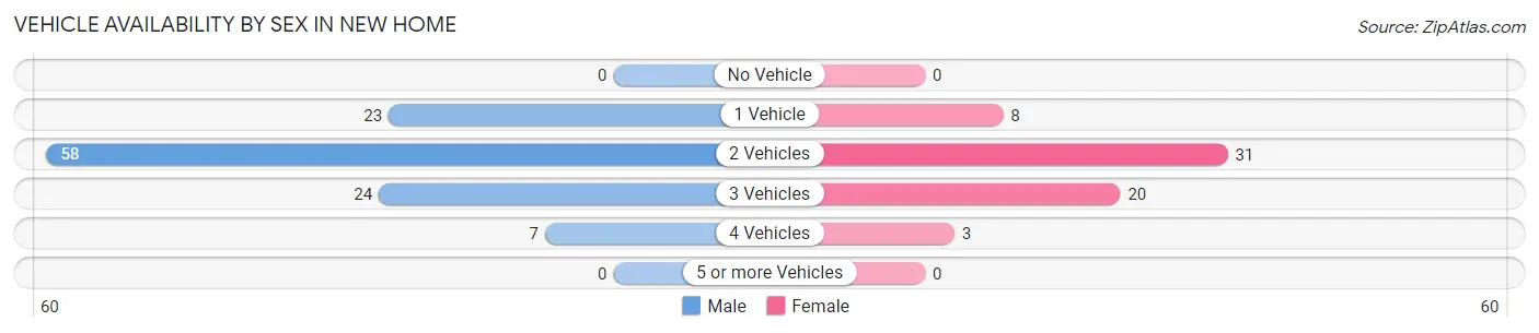 Vehicle Availability by Sex in New Home