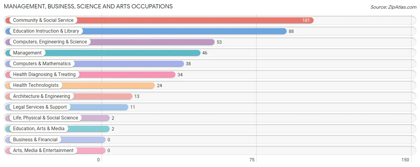 Management, Business, Science and Arts Occupations in Newton