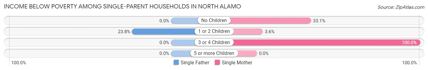 Income Below Poverty Among Single-Parent Households in North Alamo