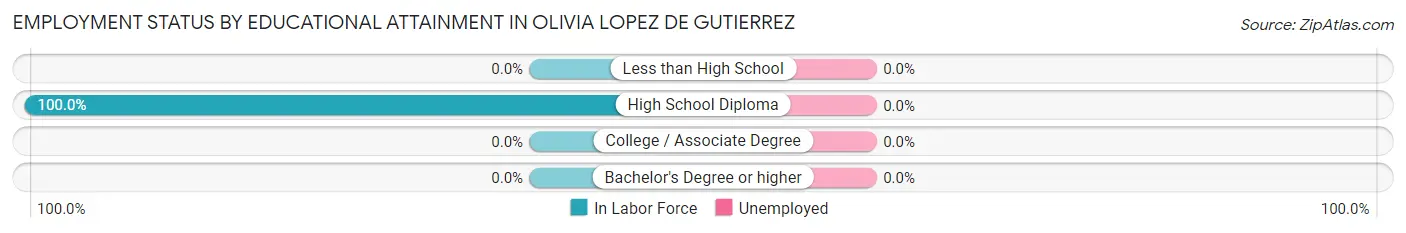 Employment Status by Educational Attainment in Olivia Lopez de Gutierrez