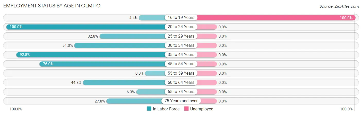 Employment Status by Age in Olmito