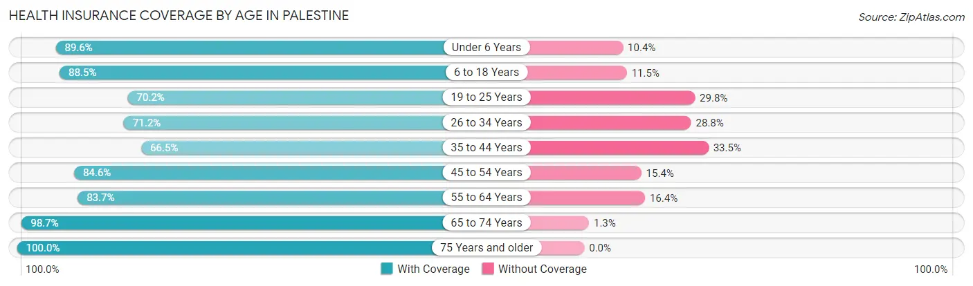 Health Insurance Coverage by Age in Palestine