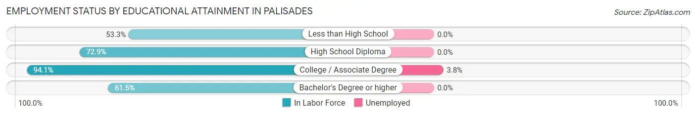 Employment Status by Educational Attainment in Palisades