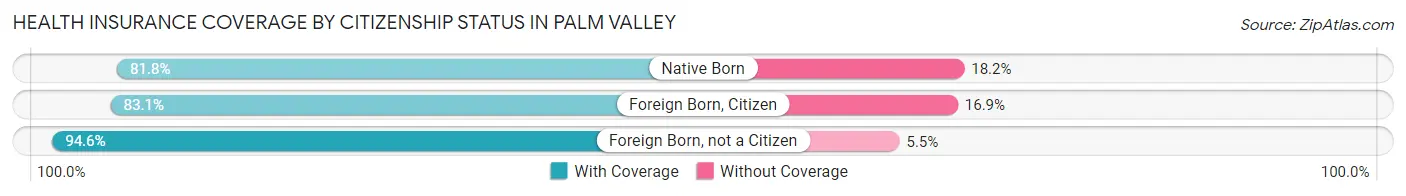 Health Insurance Coverage by Citizenship Status in Palm Valley