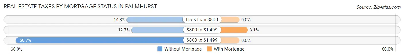 Real Estate Taxes by Mortgage Status in Palmhurst