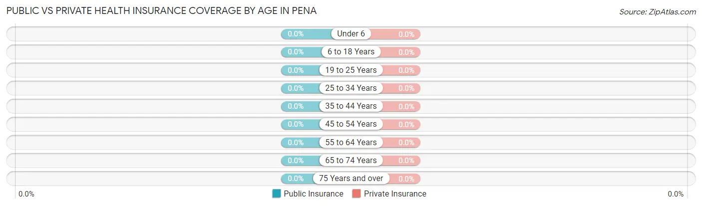 Public vs Private Health Insurance Coverage by Age in Pena