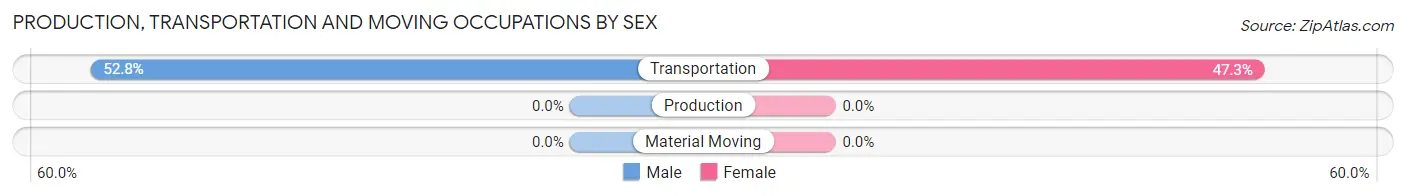 Production, Transportation and Moving Occupations by Sex in Perezville