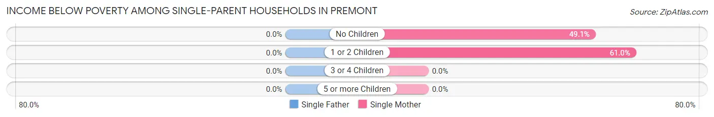 Income Below Poverty Among Single-Parent Households in Premont