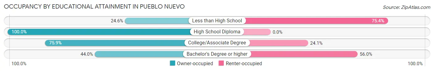 Occupancy by Educational Attainment in Pueblo Nuevo