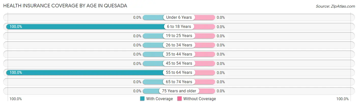 Health Insurance Coverage by Age in Quesada