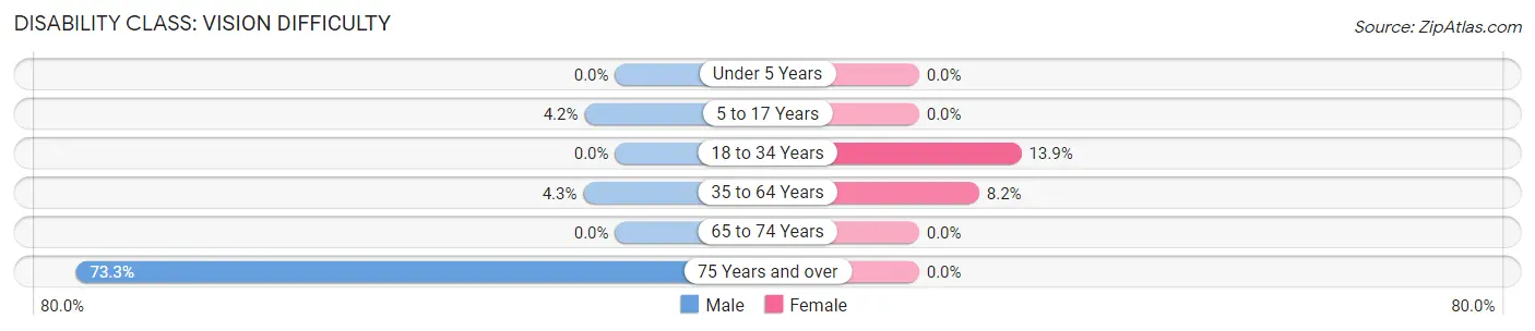 Disability in Quinlan: <span>Vision Difficulty</span>