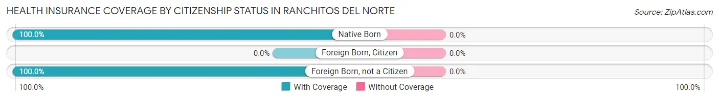 Health Insurance Coverage by Citizenship Status in Ranchitos del Norte