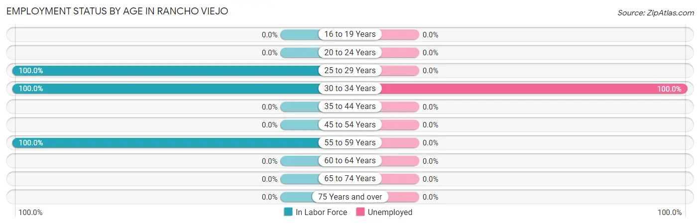 Employment Status by Age in Rancho Viejo