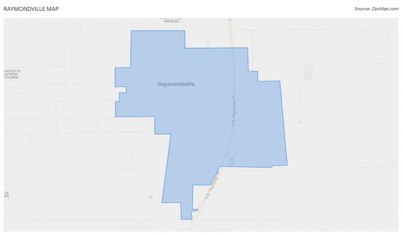 Raymondville Map
