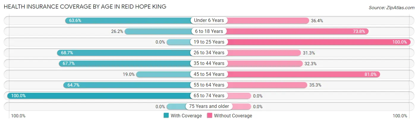 Health Insurance Coverage by Age in Reid Hope King
