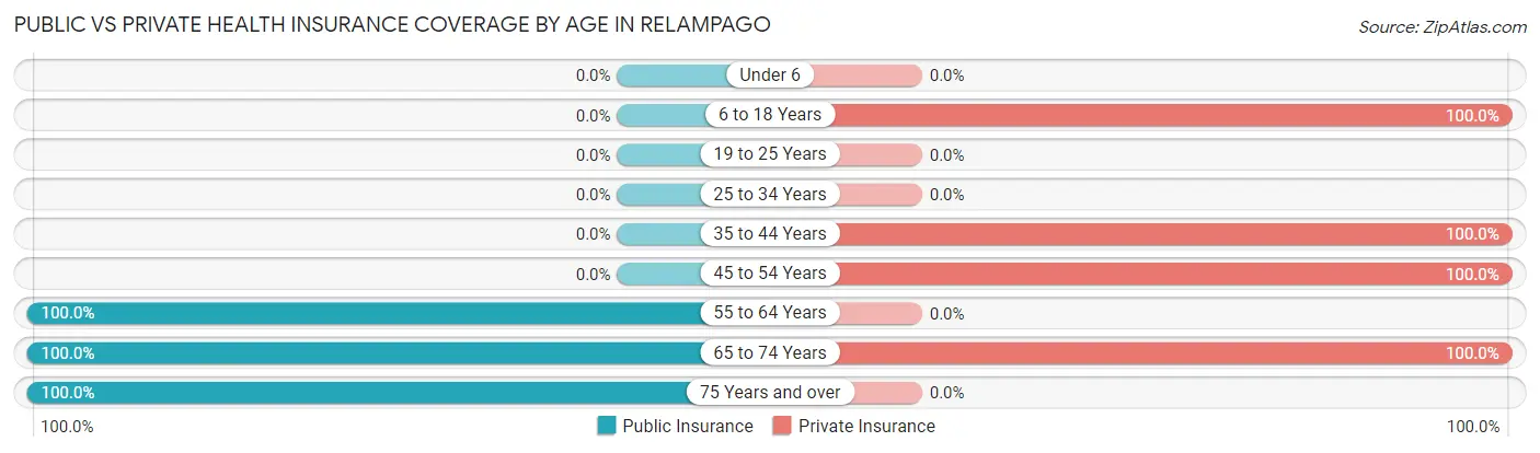 Public vs Private Health Insurance Coverage by Age in Relampago