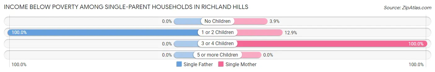 Income Below Poverty Among Single-Parent Households in Richland Hills