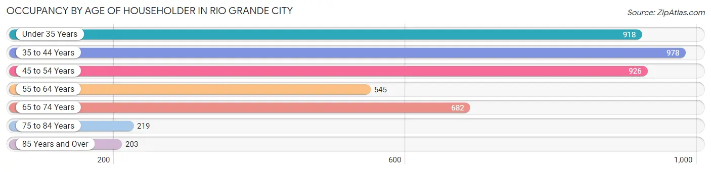 Occupancy by Age of Householder in Rio Grande City