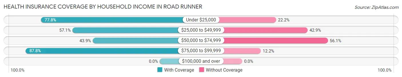 Health Insurance Coverage by Household Income in Road Runner