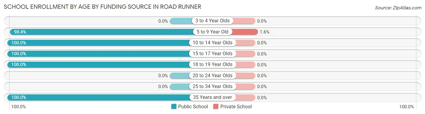 School Enrollment by Age by Funding Source in Road Runner