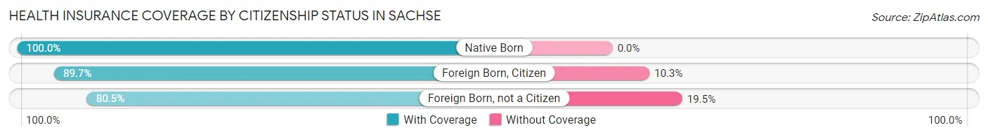 Health Insurance Coverage by Citizenship Status in Sachse