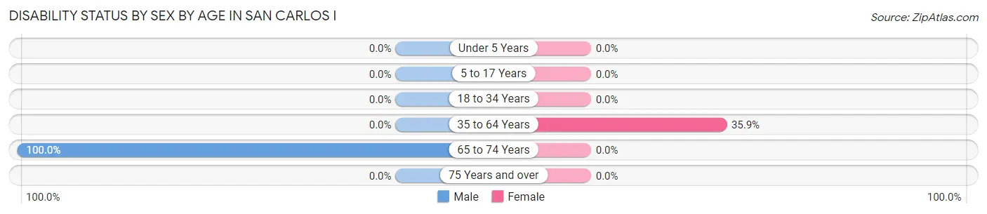 Disability Status by Sex by Age in San Carlos I