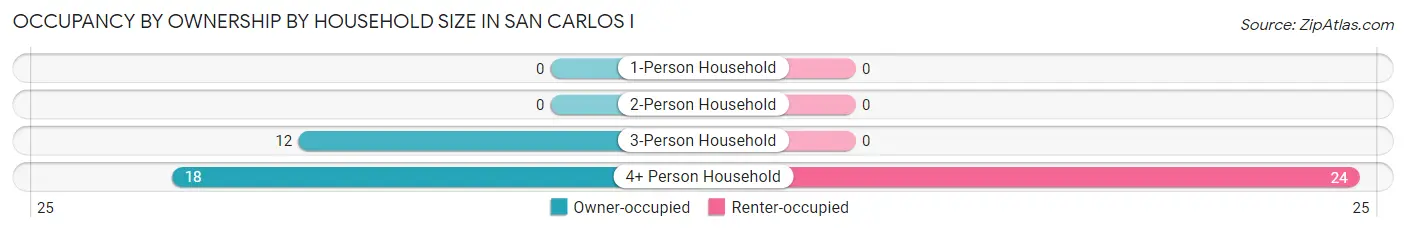 Occupancy by Ownership by Household Size in San Carlos I