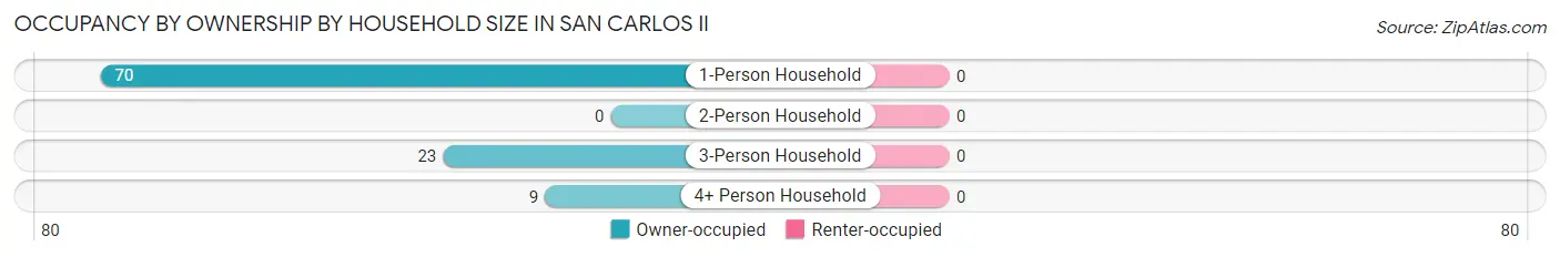 Occupancy by Ownership by Household Size in San Carlos II