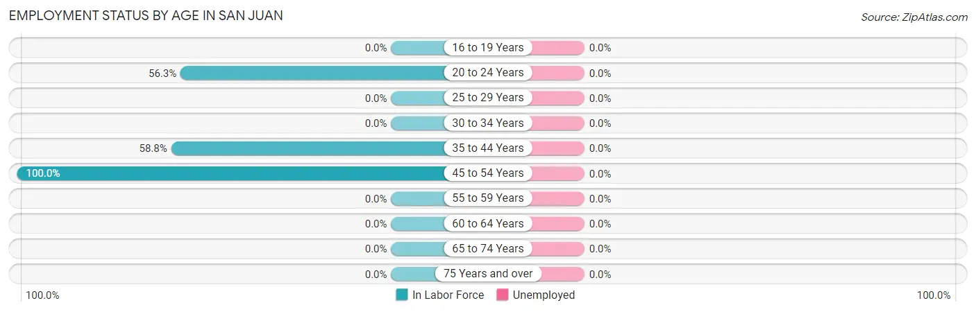 Employment Status by Age in San Juan