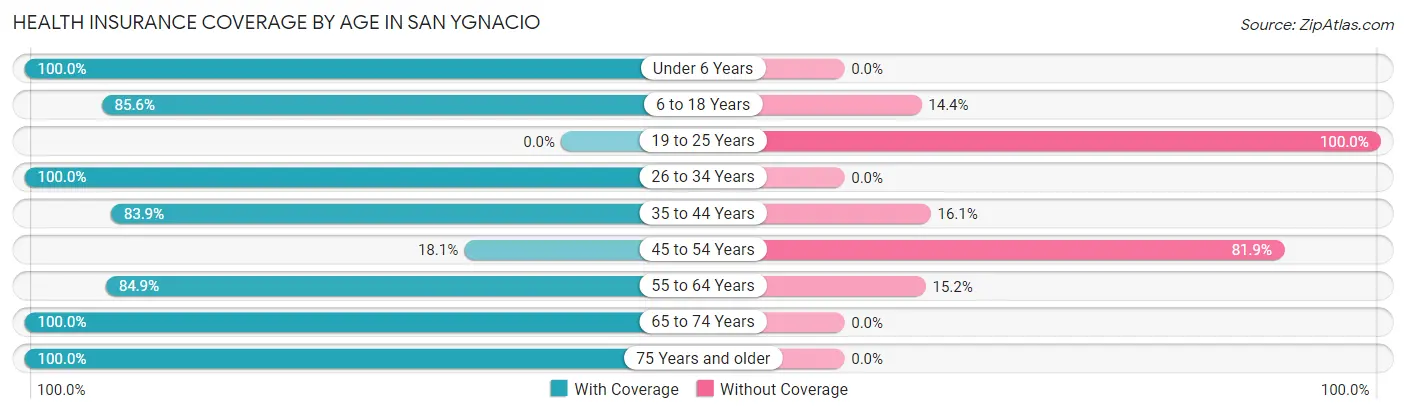 Health Insurance Coverage by Age in San Ygnacio