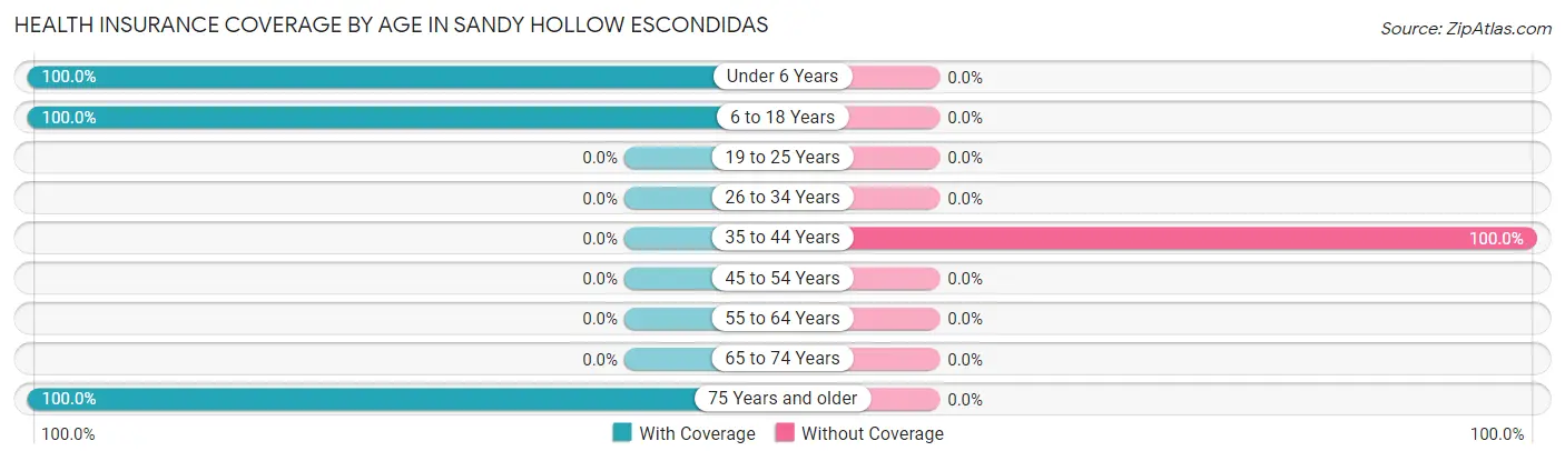 Health Insurance Coverage by Age in Sandy Hollow Escondidas