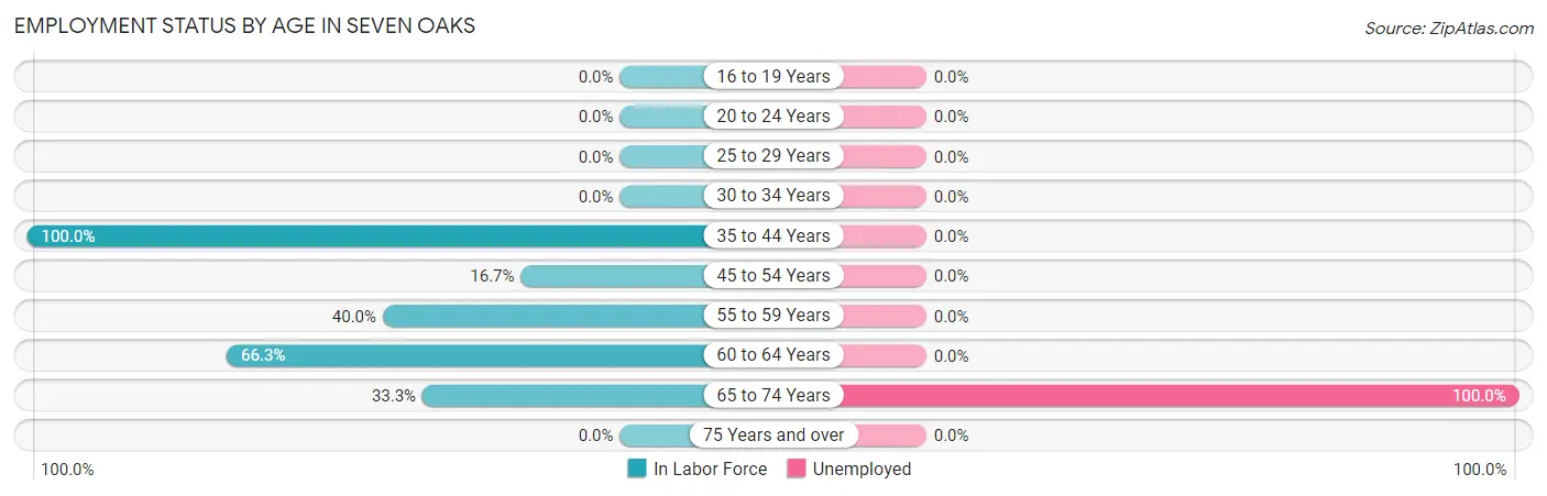 Employment Status by Age in Seven Oaks