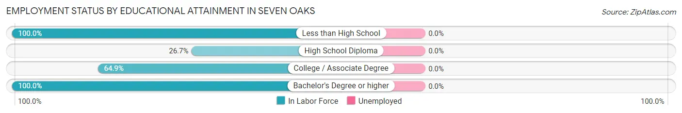 Employment Status by Educational Attainment in Seven Oaks