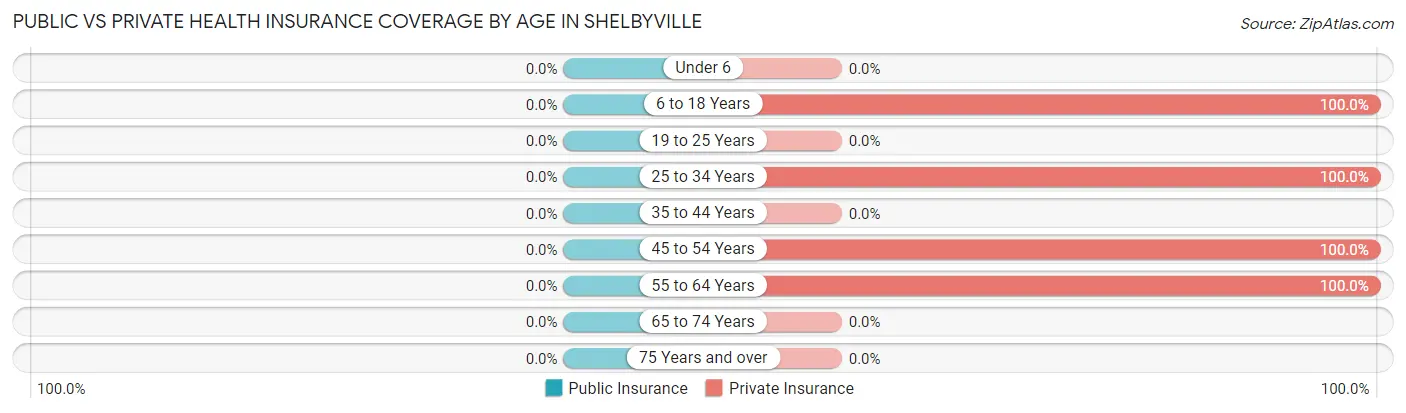 Public vs Private Health Insurance Coverage by Age in Shelbyville