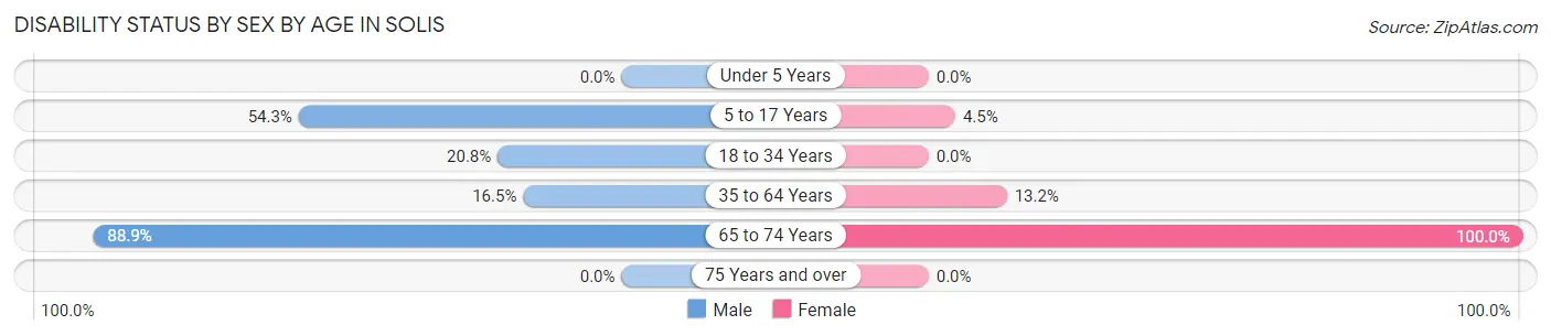 Disability Status by Sex by Age in Solis