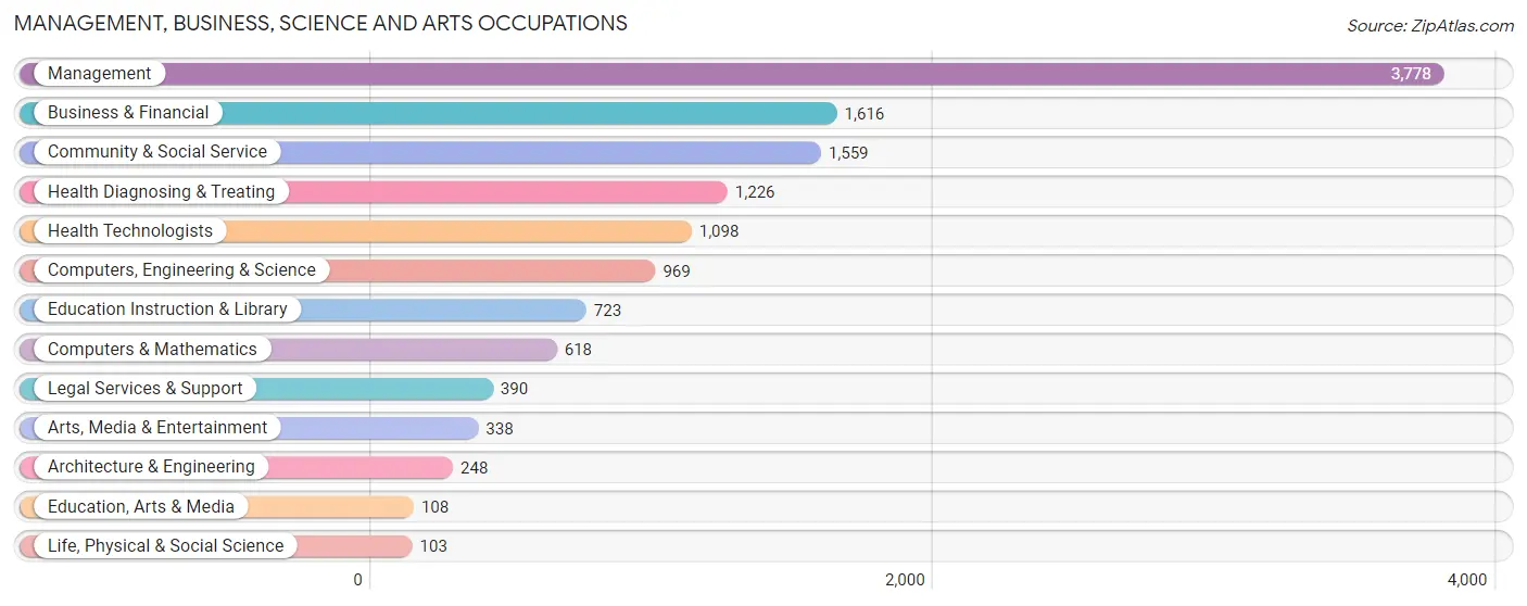 Management, Business, Science and Arts Occupations in Southlake