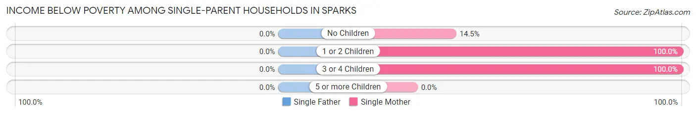 Income Below Poverty Among Single-Parent Households in Sparks