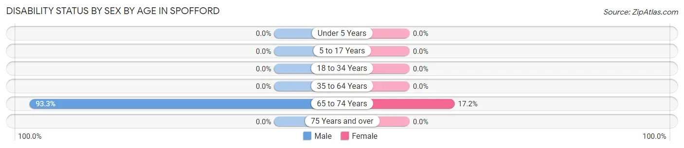 Disability Status by Sex by Age in Spofford
