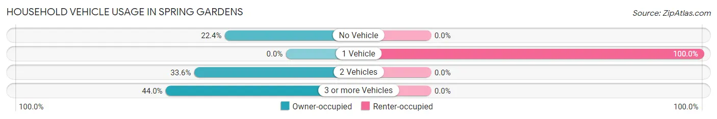 Household Vehicle Usage in Spring Gardens