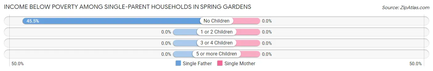 Income Below Poverty Among Single-Parent Households in Spring Gardens