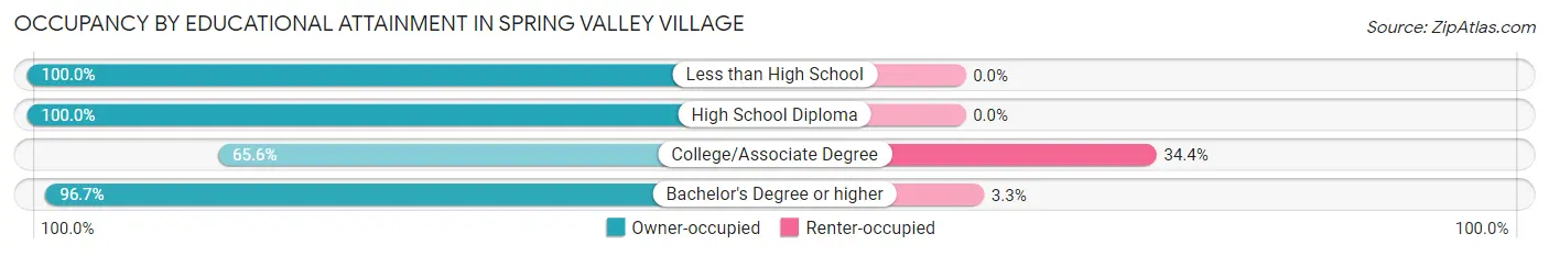 Occupancy by Educational Attainment in Spring Valley Village