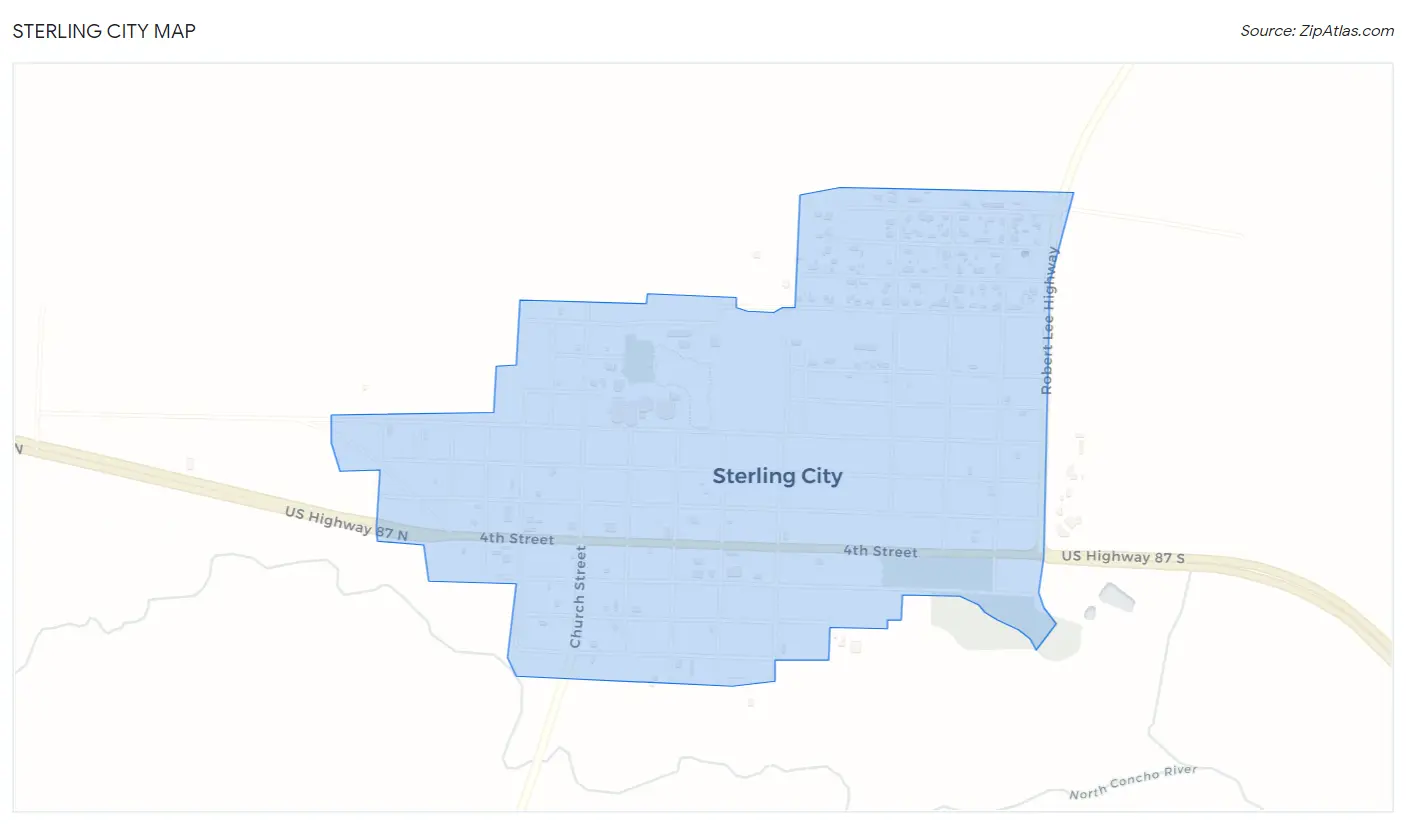 Sterling City Map